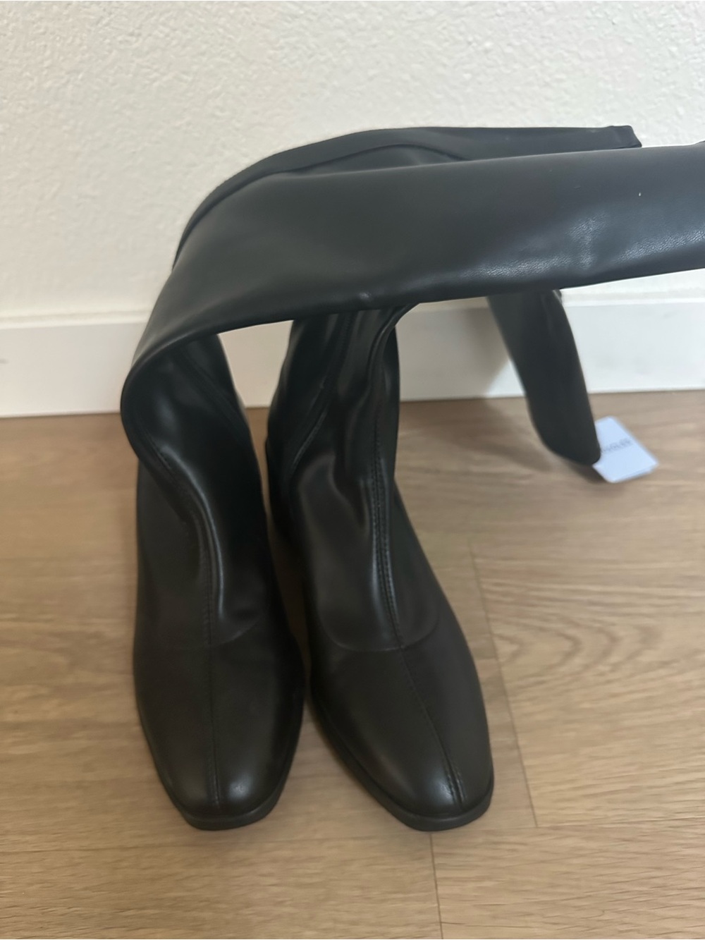 AEROSOLES Black Wedge Knee Boots